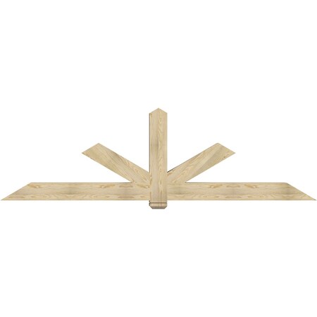 Ekena Millwork Kennewick Rough Sawn Timber Gable Bracket, Douglas Fir, 108"W x 31 1/2"H x 6"D x 6"F, 7/12 Pitch GBW108X31X0606KEN00RDF